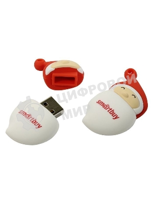 Флешка USB SmartBuy NY series Santa-A (SB16GBSantaA), 16Gb, USB 2.0, R/W 25/15, красный/белый