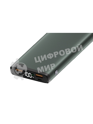Портативный аккумулятор OLMIO QL-10, 10000mAh, 22.5W, QuickCharge3.0/PowerDelivery, LCD, серый