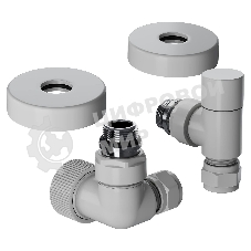 Набор термостатический трехосевой Royal Thermo Design Pro 15мм М30х1,5 (белый)