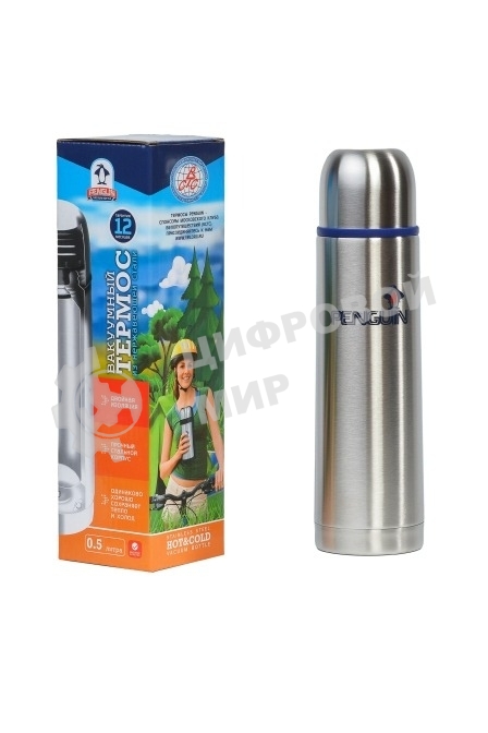 Термос Penguin 0,5 л BK-48 узкое горло, глухая пробка