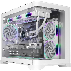 Компьютерный корпус 1STPLAYER UVIEW UV6 белый, mATX