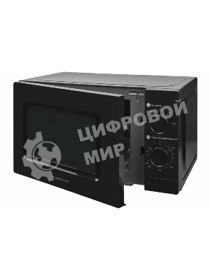 Микроволновая печь HOME HMM207BB черный, 20 л, 700 Вт, переключатели - поворотный механизм