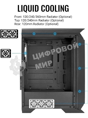 Компьютерный корпус Aerocool/Formula Gladiator Duo-G-BK-v1 черный без БП ATX 3x120мм 2xUSB3.0 audio bott PSU