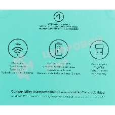 Мышь беспроводная Logitech M171 синий, 1000 dpi, радиоканал, USB, кнопки - 3