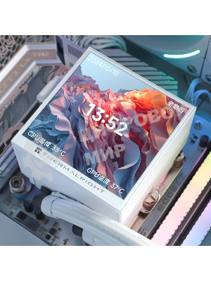 Водяное охлаждение для процессора Thermalright Hyper Vision 360 (360mm, LED, White, ARGB/Fans: 3x120mm, 69CFM, 27dBA, 2150RPM/Pump height 68mm, 6400RPM, Rad thickness 27mm/S: 1700, 1200, 1851, 115X, 2011, 2066, AM5, AM4)