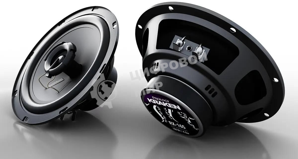 Колонки автомобильные Prology RX-165 160Вт 90дБ 4Ом 16см (6.5дюйм) (ком.:2кол.) коаксиальные двухполосные