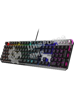 Клавиатура MSI STRIKE 600 Silent механическая серый/черный USB Multimedia for gamer LED (подставка для запястий) (S11-04RU256-CLA)