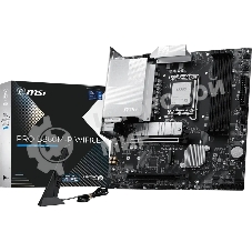 Материнская плата MSI PRO B860M-P WIFI6E, LGA 1851, Intel B860, 4xDDR5 (до 256 ГБ), 4xSATA, 2xM.2 (1xPCIe 5.0, 1xPCIe 4.0), 1xPCIe 5.0 x16, 1xPCIe 4.0 x16, 1xVGA, 1xHDMI, 2xDP, 1x2.5Gb LAN, Wi-Fi 6E, Bluetooth 5.3, 3xUSB-A 5Gbps, 2xUSB-A 2.0, 3x3.5 мм, 7.1, чёрный, mATX