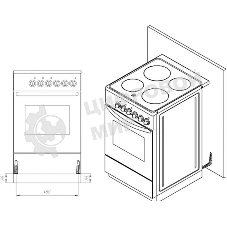 Плита комбинированная Лысьва ЭГ 1/3г01-2у коричневый, конфорок 4 шт (3 газовых + 1 электрическая), духовка 57 л, 50 см x 84 см x 60 см