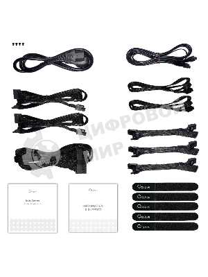 Блок питания Ocypus Iota P1000 (Iota-P1000-G1FFBK024X-EU), 1200Вт, 80 PLUS Gold, 120мм, модульный, черный