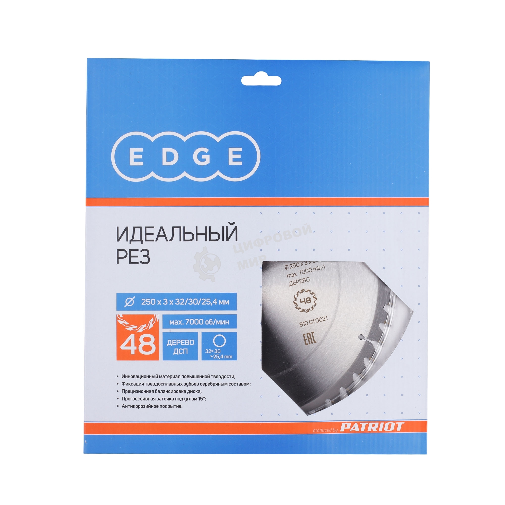 Диск EDGE by PATRIOT пильный по дереву 250х48х32/30/25,4