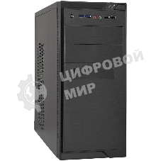 Компьютерный корпус Minitower ExeGate MA-372UX Black, mATX UN500, 120мм 2*USB+2*USB3.0, Audio