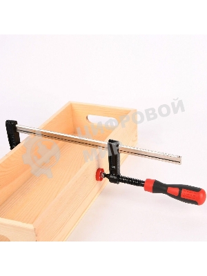 Струбцина F-образная усиленная Deli DL110525Z 250x50 мм, макс. усилие зажима 2000N, резьба 12мм