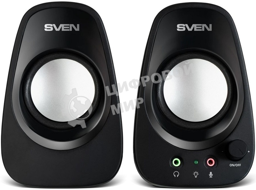 Колонки SVEN 190, 2.0, черный, USB, мощность 2x3 Вт(RMS)