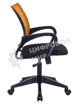 Кресло Бюрократ CH-695N/OR/TW-11 оранжевый/черный, сетка, 120 кг, механизм качания