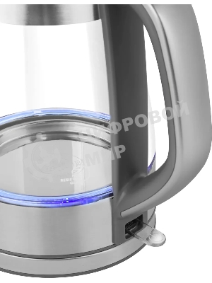 Чайник электрический Red Solution RK-G138 1.7л. 2200Вт серый (корпус: стекло)