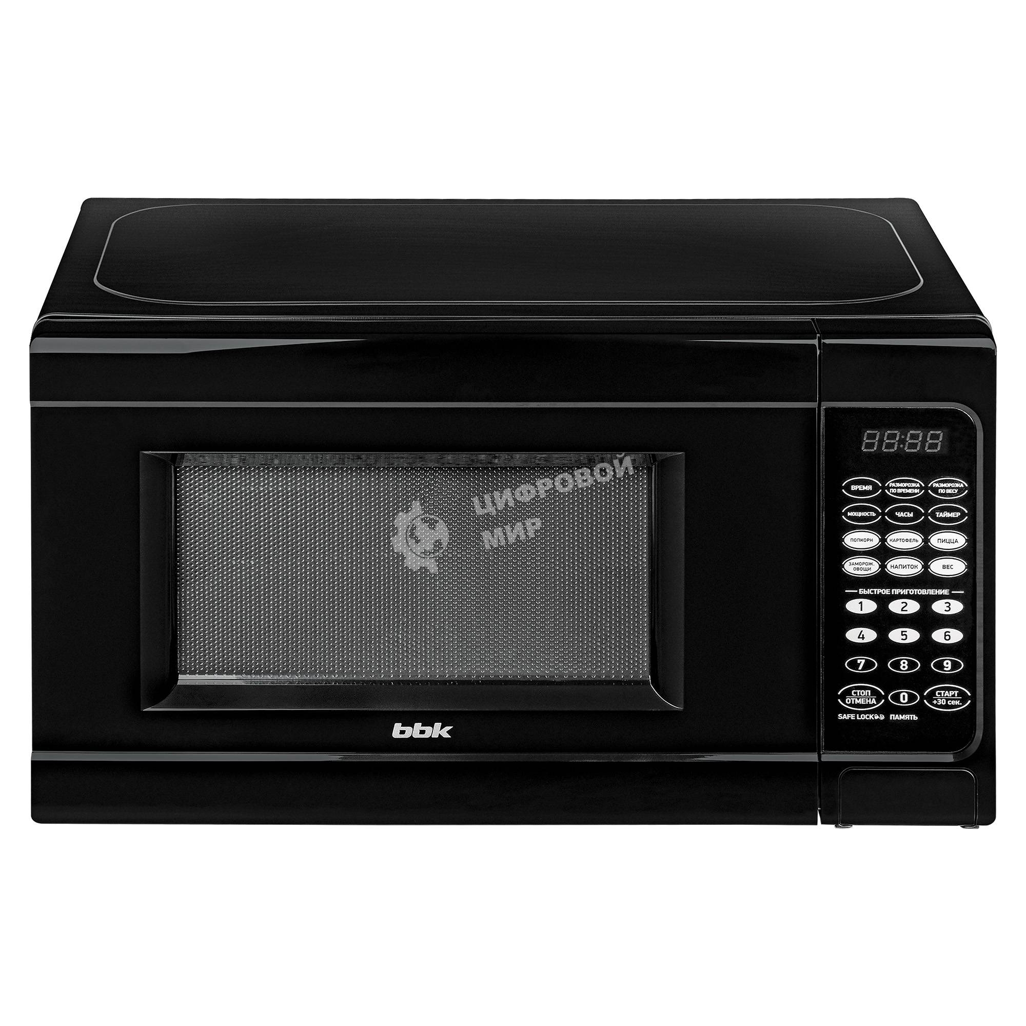 Микроволновая печь BBK 20MWS-727S/B черный, 20 л, 700 Вт, переключатели - сенсор