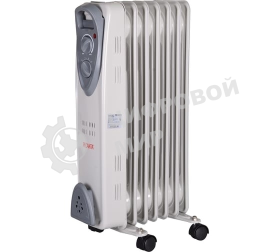 Обогреватель масляный Ресанта ОМ- 7Н (7 секций), белый, 1500 Вт, 15 м2, термостат 67/3/7