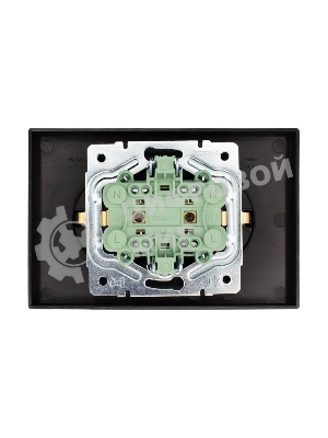 Розетка 2-м LEZARD СП OSEN с заземл. ПБТ, механизм, черный бархат 743-4200-127B