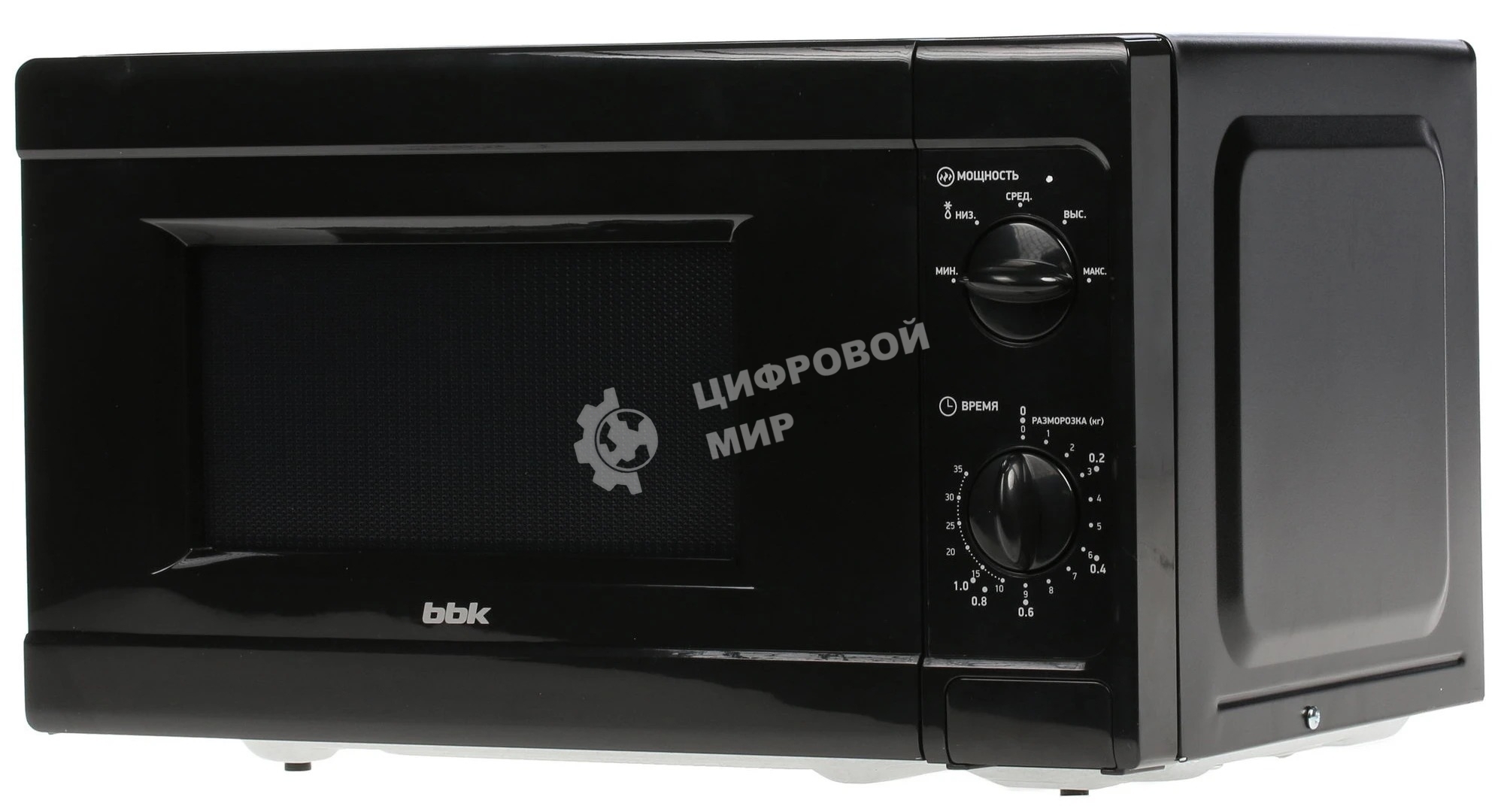 Микроволновая печь BBK 20MWS-709M/B черный, 20 л, 700 Вт, переключатели - поворотный механизм