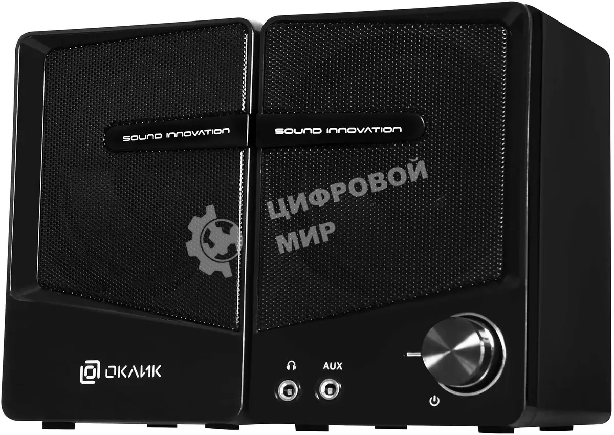 Акустическая система Oklick OK-126 2.0 черный 6Вт