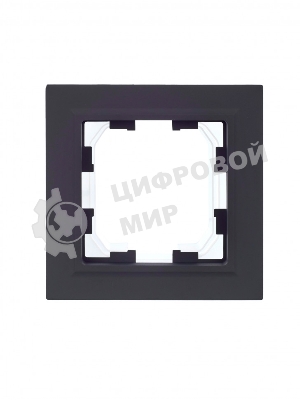 Рамка 1-местная IEK BRITE РУ-1-БрГ-44 IP44 графит