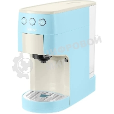 Кофеварка рожковая Kitfort КТ-7466 голубой/белый, исп. кофе - молотый/капсулы, 1.4 л, 1450 Вт, 19 бар