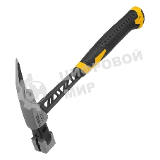 Молоток кровельщика Denzel 600 г, цельнокованый, боек с магнитом, двухкомп. обрезин. рук-ка