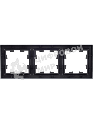 Рамка 3-мест. IEK BRITE РУ-3-БрС сталь