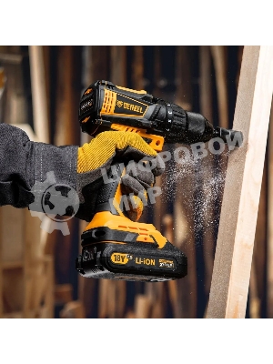 Дрель-шуруповерт Denzel BLDL-IB-18-02, 18 В, 2 Ач, 65 Нм, бесщеточный