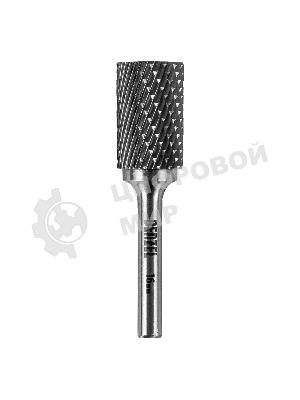 Борфреза по металлу Denzel твердосплавная, цилиндрическая, тип-А, 16 мм