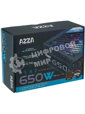 Блок питания Azza PSAZ-650B, 650вт, 80 PLUS Bronze, 120мм, черный