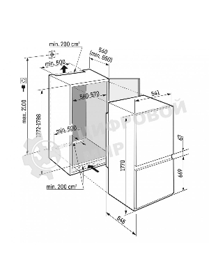 Холодильник Liebherr Pure ICSf 5103-22 001 белый двухкамерный 182/80л морозилка снизу, ручное