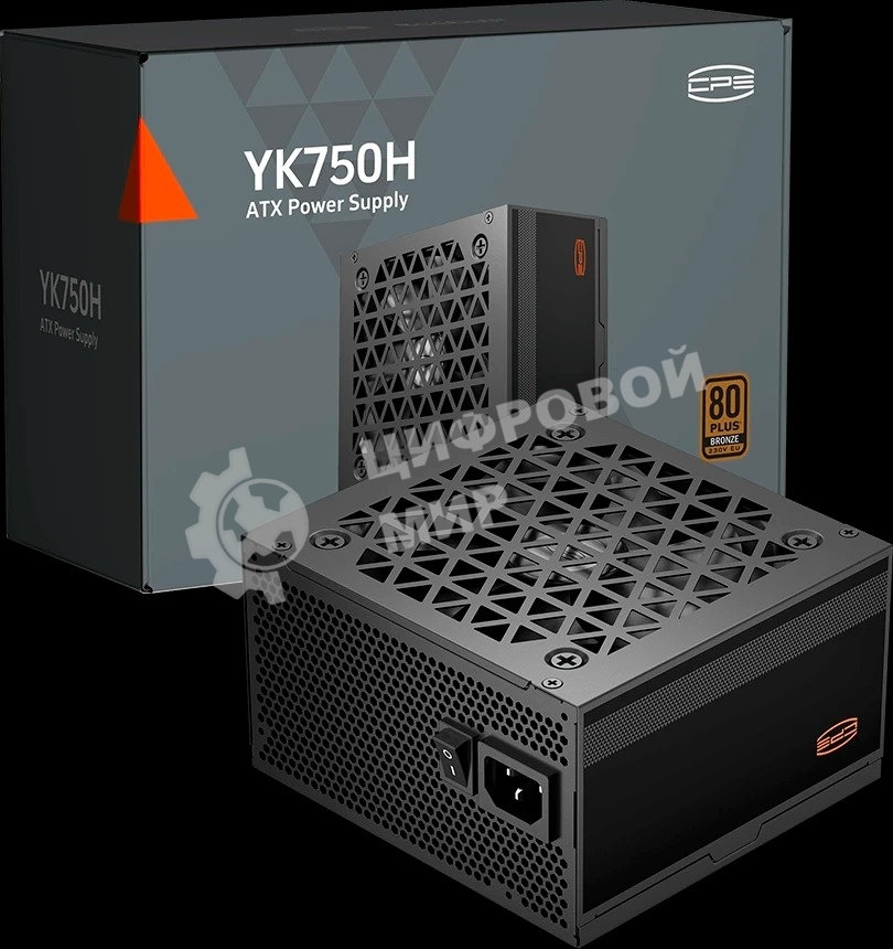 Блок питания ПК Power Supply PCCooler, 750W 80+ Bronze (ATX, ATX 3.1, Non-modular, 1x24(20+4)pin 550мм, 2xCPU*2 8(4+4)pin 650мм, 2xPCIe*2 8(6+2)pin 500мм, 1x12V-2x6 600мм, 6xSATA*3+MOLEX4pin*2, Active, 120x120мм, 140x150x86mm, APFC, OVP/UVP/OCP/SCP/OTP/OP