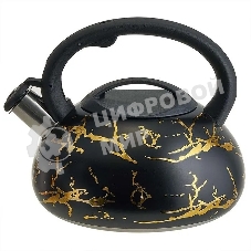 Чайник для плиты ALPENKOK AK-538 из нерж.стали 3л,со свистком,индукционное дно