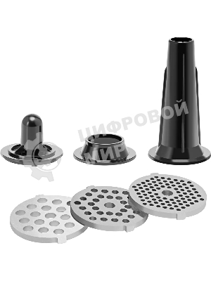 Мясорубка электрическая ARESA AR-2107 серебристый, 2500 Вт, 2.8 кг/мин, реверс, защита от перегрузки, насадки - 5