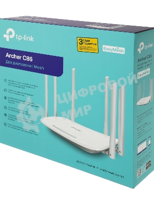 Двухдиапазонный гигабитный Wi-Fi роутер TP-LINK Archer C86 AC1900 с поддержкой MU MIMO/AC1900 Dual-Band Wi-Fi Router