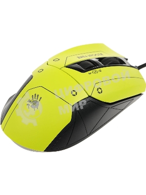 Мышь проводная A4Tech Bloody W70 Max желтый/черный, 10000 dpi, USB, кнопки - 9