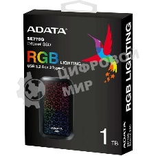 Внешний SSD ADATA SE770G, 1TB, USB 3.2 Gen 2 Type-C, R/W 1000/800, черный