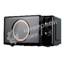 Микроволновая печь Horizont HSM205RBG черный/золотистый, 20 л, 700 Вт, переключатели — поворотный механизм