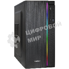 Компьютерный корпус Minitower ExeGate mEVO-9302-NPX400 (mATX, БП 400NPX с вент. 12см, 2*USB+1*USB 3.0, HD аудио, черный, с RGb подсветкой)