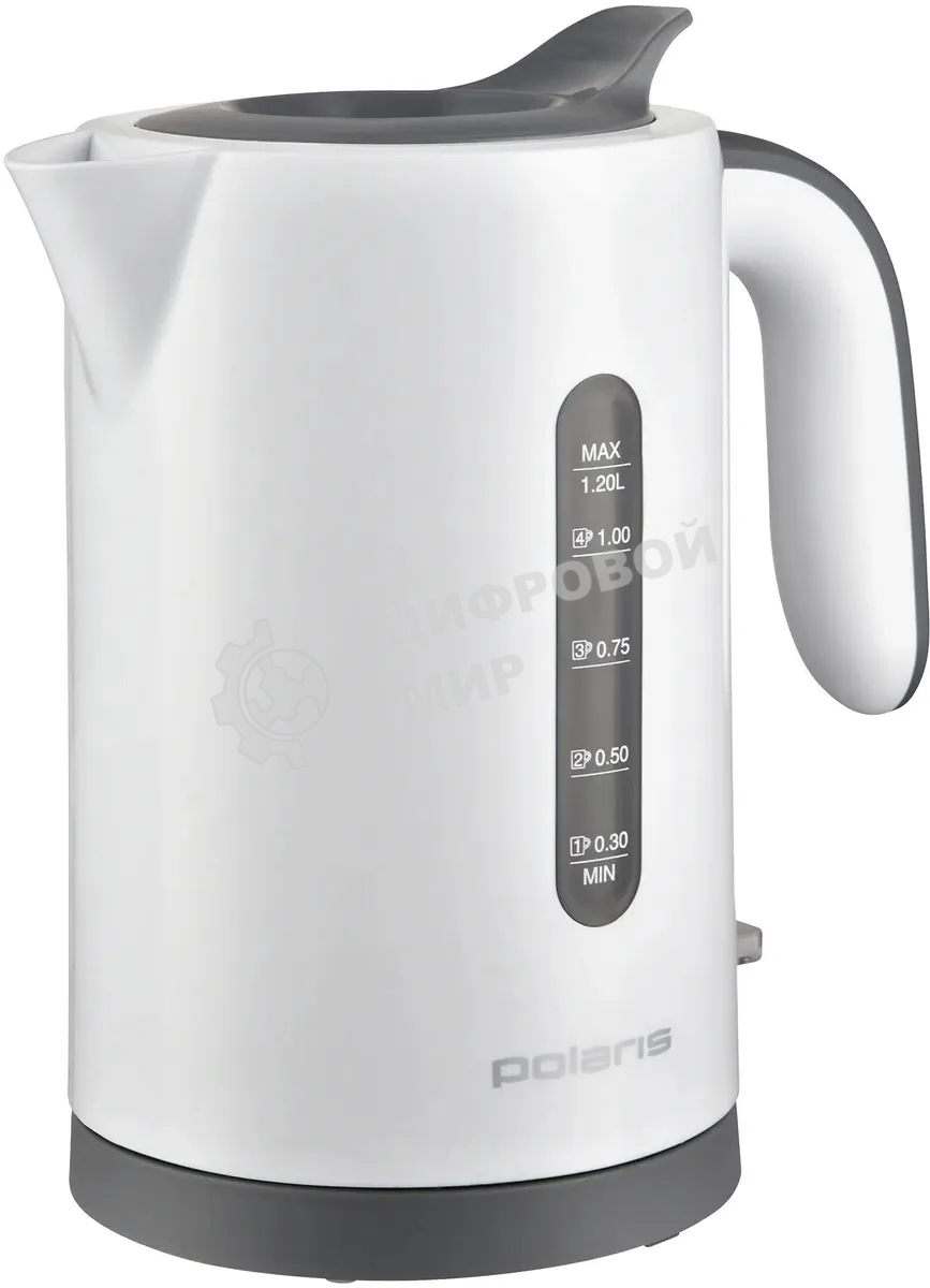 Чайник электрический Polaris PWK 1220C Water Way Pro 1.2 л, 2200 Вт, белый корпус: пластик (PWK 1220C)