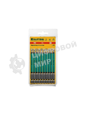 Биты профессиональные KRAFTOOL (PH2, 100 мм, 10 шт.)