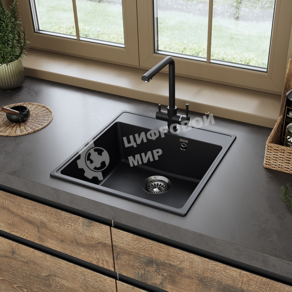 Кухонная мойка Maunfeld Perla 505 MFQS-505B черный