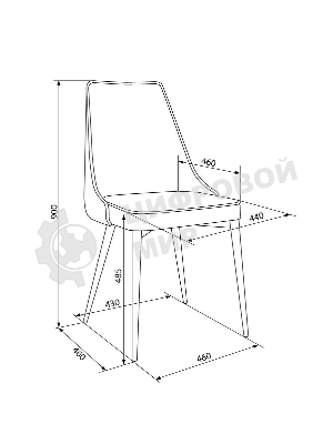 Стул для дома Бюрократ CH-K4_2 комплект 2 шт бежевый Holland 06 металл черный на ножках