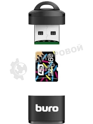 Кард-ридер Buro BU-CR-200/черный/micro-SD/USB 2.0/пластик