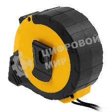 Рулетка Denzel 10м х 25мм, двухкомп. корпус, кнопка-пауза