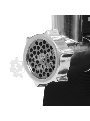 Мясорубка электрическая Renova MG260-R1BP черный, 2600 Вт, 2.5 кг/мин, реверс, защита от перегрузки, металлический лоток, насадки - 7