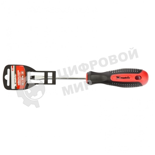 Отвертка Matrix fusion 11423 sl6.0х100 мм crv 3х компонентная рукоятка ''anti slip''
