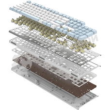 Клавиатура проводная A4Tech Fstyler FS100 Neon, USB, синий/белый
